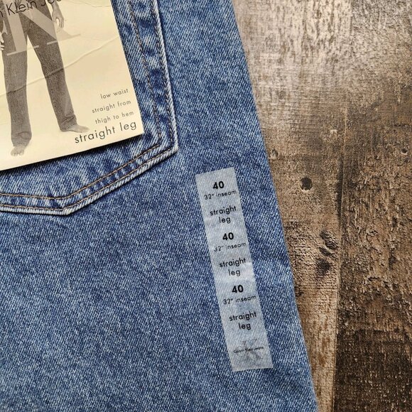 Mens Calvin Klein size 40x32 Straight Leg 5 Pocket Stretch Denim Jeans - Picture 5 of 12